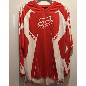 Fox Racing Jersey Mens Size L Pit To Pit 20" Length 29" Racing Cars